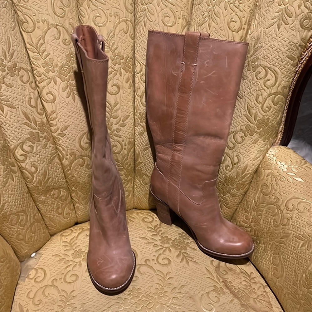 Leather boots